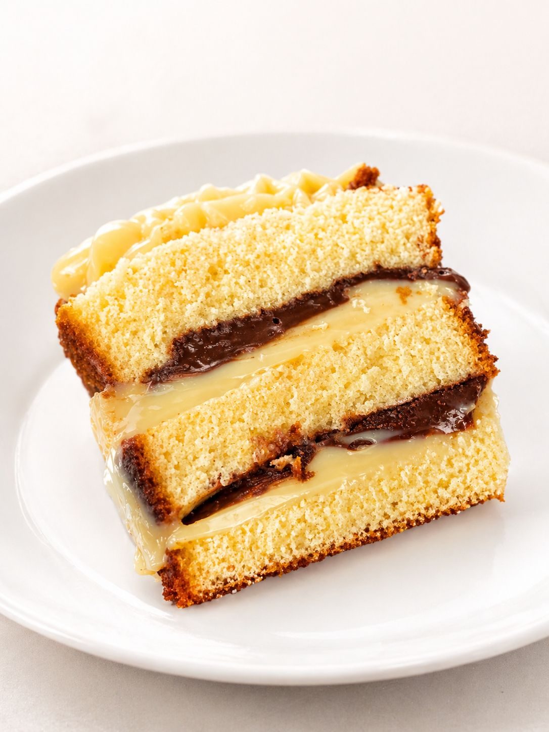 Slice Cake Ninho com Nutella Vi Doces — fatia em camadas com ninho cremoso e Nutella